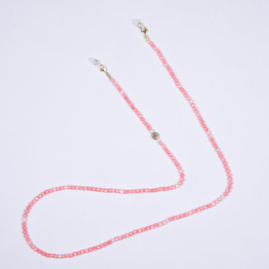 SandChain - Pink Coral Faceted